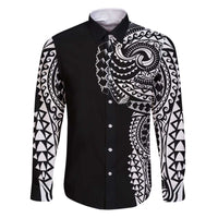 Polynesian Art Traditional Tattoo Family Matching Puletasi and Hawaiian Shirt Simple Style