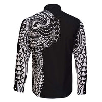 Polynesian Art Traditional Tattoo Family Matching Short Sleeve Bodycon Dress and Hawaiian Shirt Simple Style