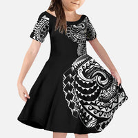 Polynesian Art Traditional Tattoo Family Matching Tank Maxi Dress and Hawaiian Shirt Simple Style