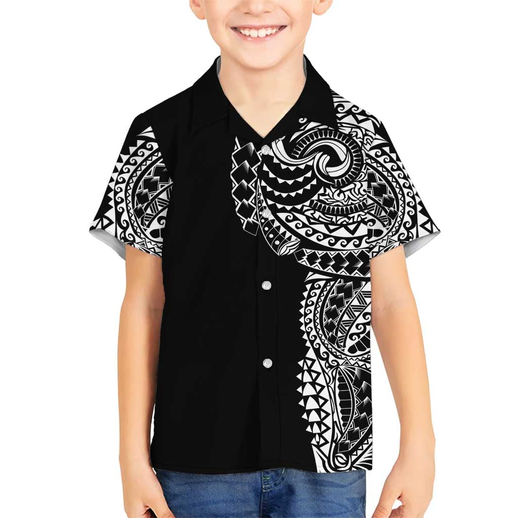 Polynesian Art Traditional Tattoo Family Matching Tank Maxi Dress and Hawaiian Shirt Simple Style