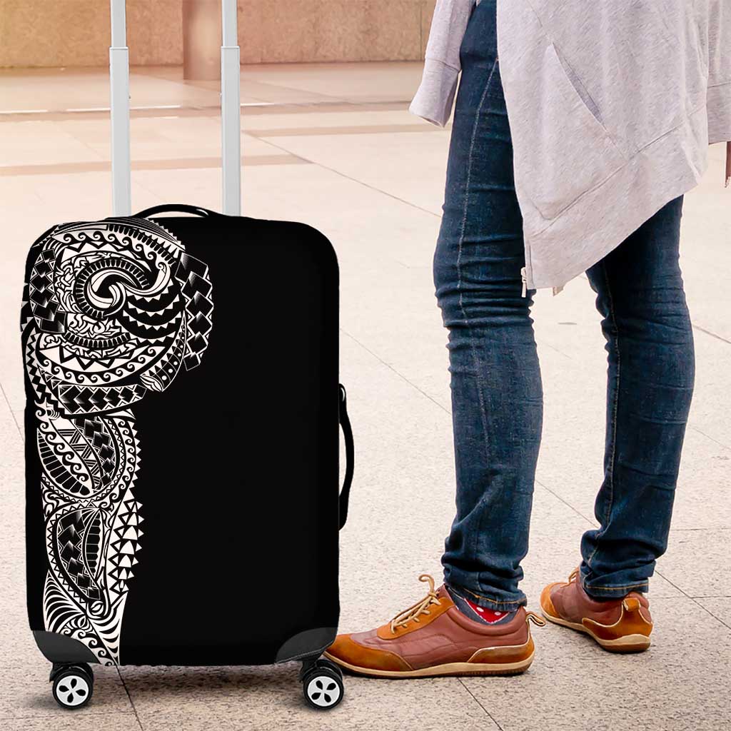 Polynesian Art Traditional Tattoo Luggage Cover Simple Style LT03 Black - Polynesian Pride