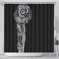 Polynesian Art Traditional Tattoo Shower Curtain Simple Style