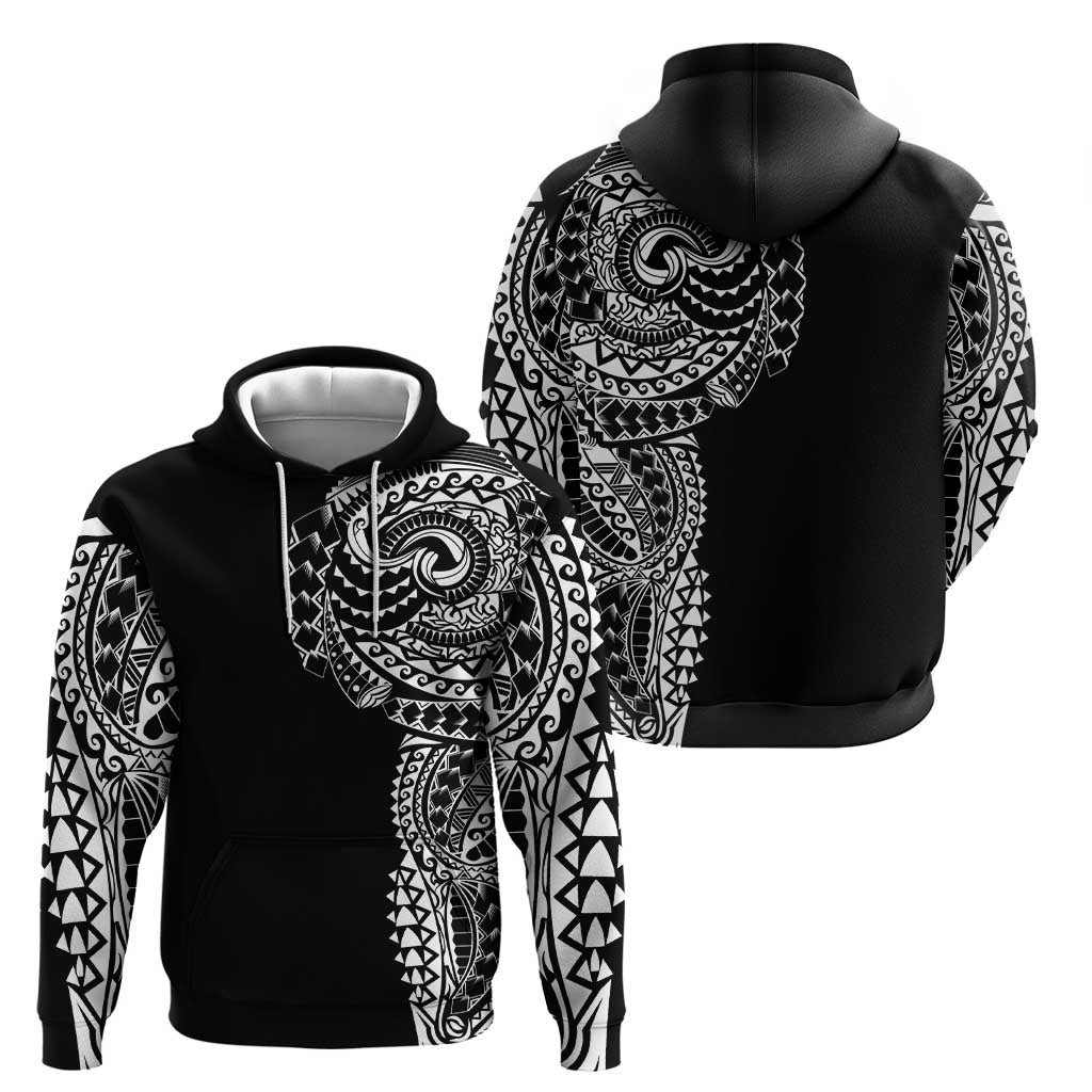 Polynesian Art Traditional Tattoo Zip Hoodie Simple Style