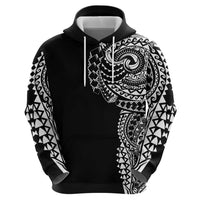 Polynesian Art Traditional Tattoo Zip Hoodie Simple Style