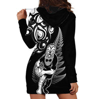 New Zealand Maori Warrior Rugby Hoodie Dress Silver Fern