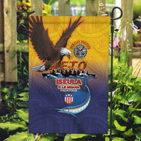 American Samoa Fautasi Garden Flag Bald Eage and Sailfish with Kakau Motifs - Polynesian Pride