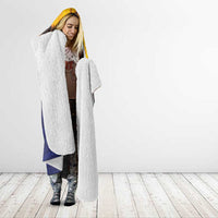 American Samoa Fautasi Hooded Blanket Bald Eage and Sailfish with Kakau Motifs - Polynesian Pride