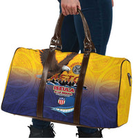 American Samoa Fautasi Travel Bag Bald Eage and Sailfish with Kakau Motifs - Polynesian Pride