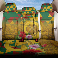 Melanesian Vanuatu Back Car Seat Cover With Tapa Tribal Pattern and Triangle Geometric Tricolor LT03 One Size Yellow - Polynesian Pride