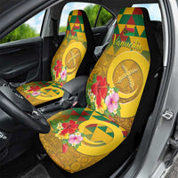 Melanesian Vanuatu Car Seat Cover With Tapa Tribal Pattern and Triangle Geometric Tricolor - Polynesian Pride