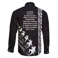 new-zealand-rugby-family-matching-short-sleeve-bodycon-dress-and-hawaiian-shirt-haka-dance-tribal-god-mask-maori-pattern