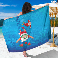 Hawaiian Santa Claus Snorkeling Sarong Kakau and Polynesian Pattern