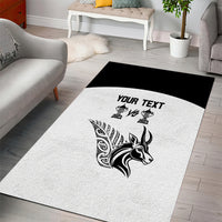 Personalised South Africa and New Zealand Area Rug Champion History Go Final 2023 Vintage Style LT03 - Polynesian Pride