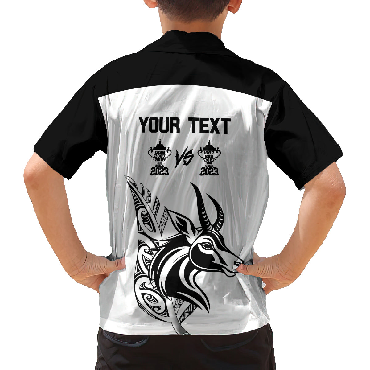 Personalised South Africa and New Zealand Family Matching Tank Maxi Dress and Hawaiian Shirt Champion History Go Final 2023 Vintage Style LT03 - Polynesian Pride