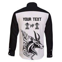 Personalised South Africa and New Zealand Family Matching Tank Maxi Dress and Hawaiian Shirt Champion History Go Final 2023 Vintage Style LT03 - Polynesian Pride