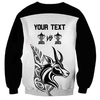 Personalised South Africa and New Zealand Sweatshirt Champion History Go Final 2023 Vintage Style LT03 - Polynesian Pride