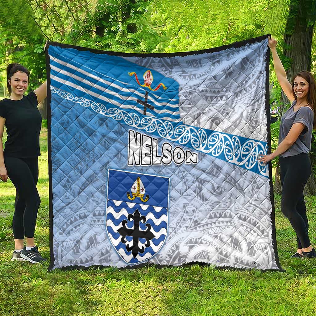 New Zealand Nelson Quilt Nelson's Flag and Seal - Maori Art Tattoo LT03 - Polynesian Pride