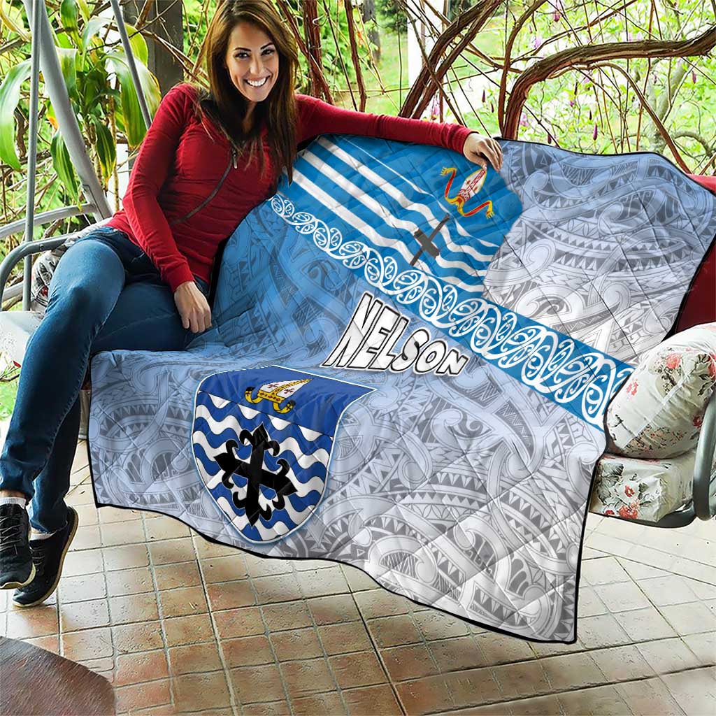 New Zealand Nelson Quilt Nelson's Flag and Seal - Maori Art Tattoo LT03 - Polynesian Pride