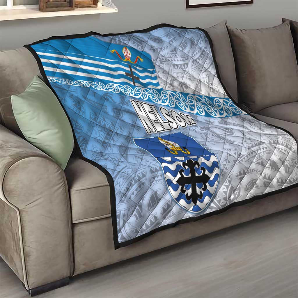 New Zealand Nelson Quilt Nelson's Flag and Seal - Maori Art Tattoo LT03 - Polynesian Pride