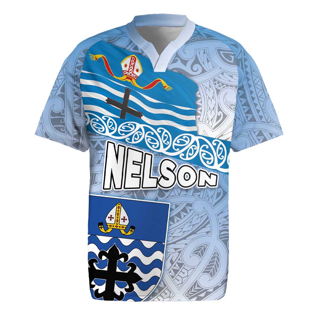 New Zealand Nelson Rugby Jersey Nelson's Flag and Seal - Maori Art Tattoo