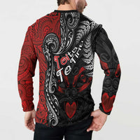 Aotearoa Toitu Te Tiriti Button Sweatshirt New Zealand Honour the Treaty - Te Tiriti Is Us