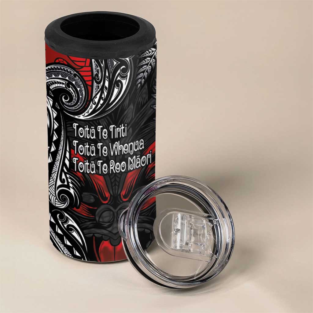 Aotearoa Toitu Te Tiriti 4 in 1 Can Cooler Tumbler New Zealand Honour the Treaty - Te Tiriti Is Us