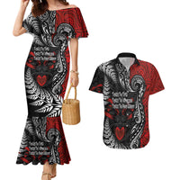 Aotearoa Toitu Te Tiriti Couples Matching Mermaid Dress and Hawaiian Shirt New Zealand Honour the Treaty - Te Tiriti Is Us