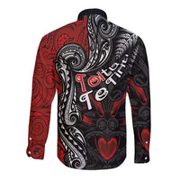 Aotearoa Toitu Te Tiriti Long Sleeve Button Shirt New Zealand Honour the Treaty - Te Tiriti Is Us