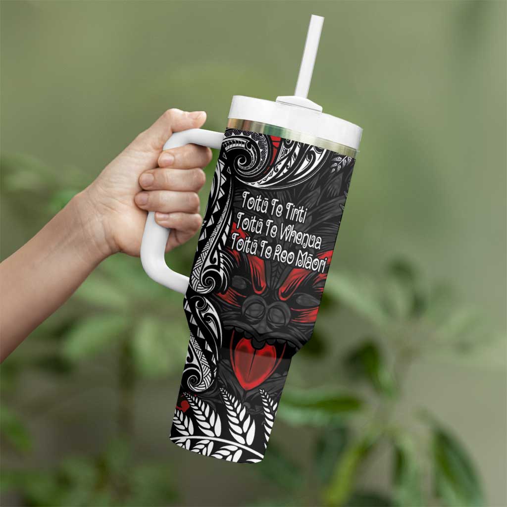 Aotearoa Toitu Te Tiriti Tumbler With Handle New Zealand Honour the Treaty - Te Tiriti Is Us