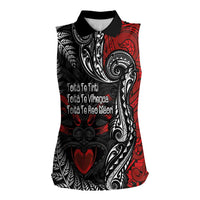 Aotearoa Toitu Te Tiriti Women Sleeveless Polo Shirt New Zealand Honour the Treaty - Te Tiriti Is Us LT03 Female Red - Polynesian Pride