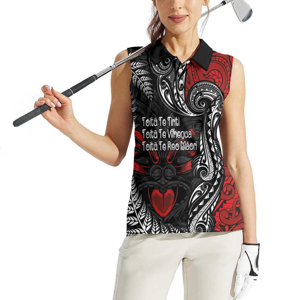 Aotearoa Toitu Te Tiriti Women Sleeveless Polo Shirt New Zealand Honour the Treaty - Te Tiriti Is Us LT03 - Polynesian Pride
