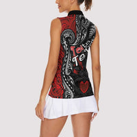 Aotearoa Toitu Te Tiriti Women Sleeveless Polo Shirt New Zealand Honour the Treaty - Te Tiriti Is Us LT03 - Polynesian Pride