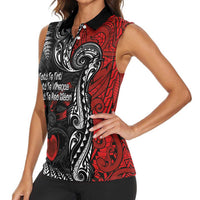 Aotearoa Toitu Te Tiriti Women Sleeveless Polo Shirt New Zealand Honour the Treaty - Te Tiriti Is Us LT03 - Polynesian Pride