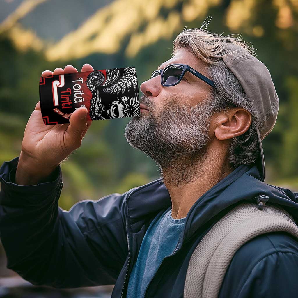 Aotearoa Toitu Te Tiriti 4 in 1 Can Cooler Tumbler New Zealand Honour the Treaty - Fight Together