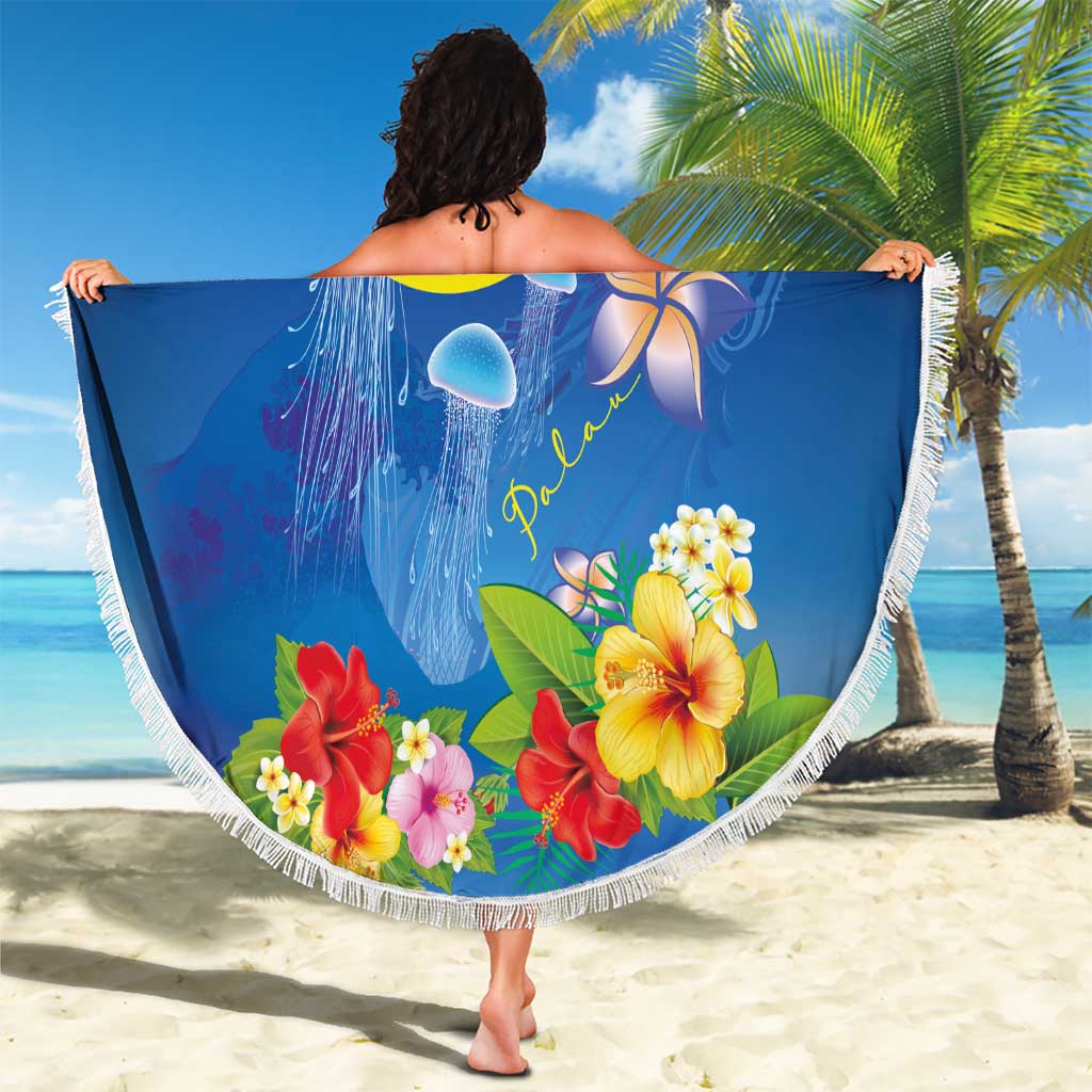 Palau Jellyfish Beach Blanket Ocean Heritage Tropical Plants - Polynesian Pride
