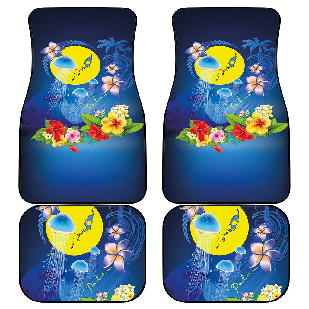 Palau Jellyfish Car Mats Ocean Heritage Tropical Plants - Polynesian Pride