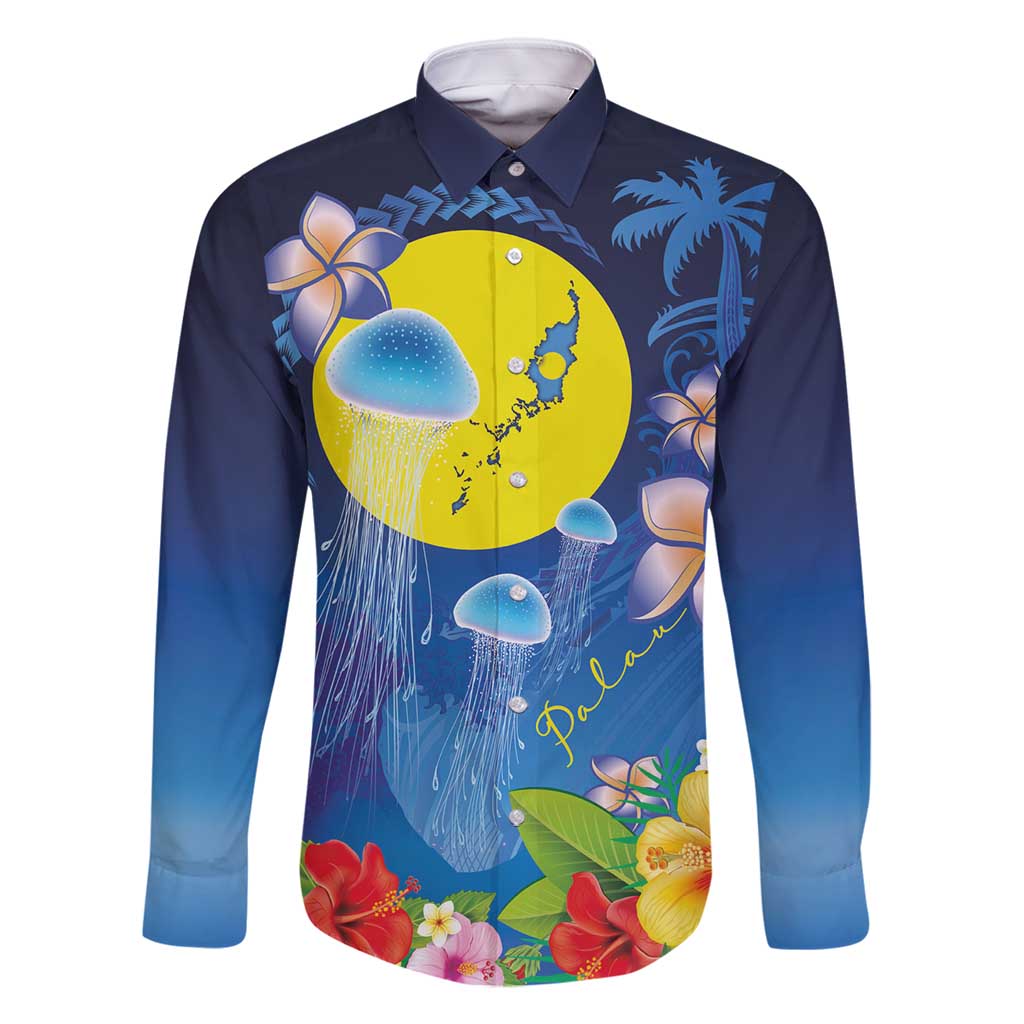 Palau Jellyfish Family Matching Mermaid Dress and Hawaiian Shirt Ocean Heritage Tropical Plants - Polynesian Pride