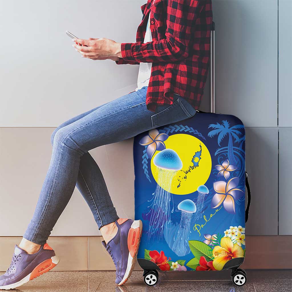 Palau Jellyfish Luggage Cover Ocean Heritage Tropical Plants - Polynesian Pride