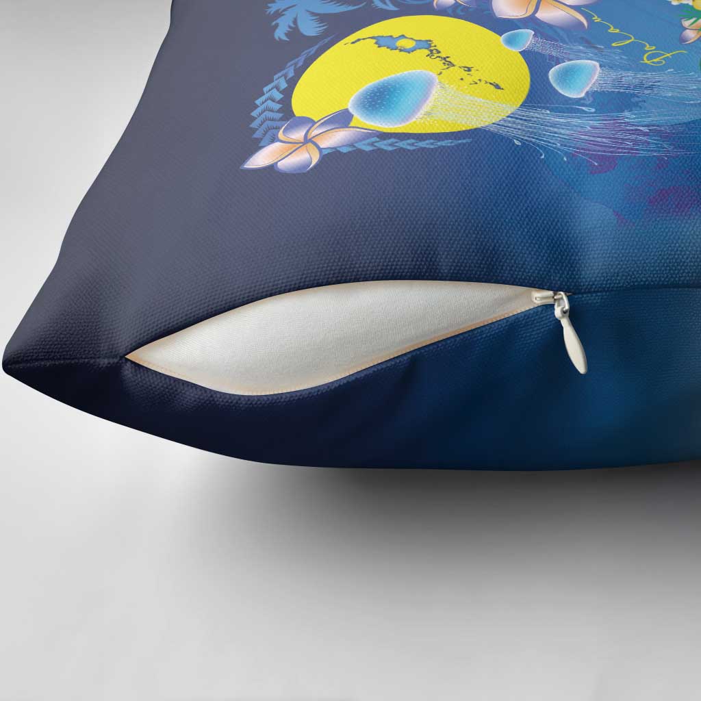 Palau Jellyfish Pillow Cover Ocean Heritage Tropical Plants - Polynesian Pride