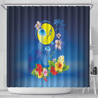 Palau Jellyfish Shower Curtain Ocean Heritage Tropical Plants - Polynesian Pride