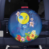 Palau Jellyfish Spare Tire Cover Ocean Heritage Tropical Plants - Polynesian Pride