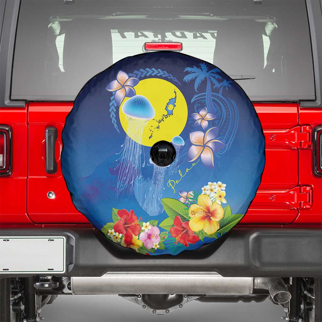 Palau Jellyfish Spare Tire Cover Ocean Heritage Tropical Plants - Polynesian Pride