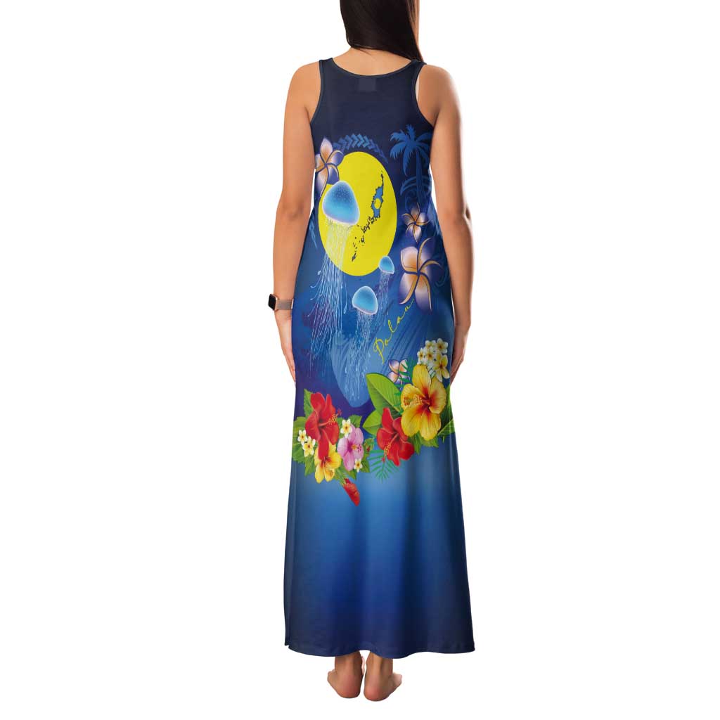 Palau Jellyfish Tank Maxi Dress Ocean Heritage Tropical Plants - Polynesian Pride