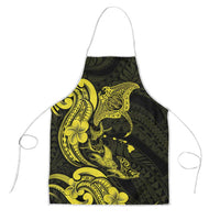 Hawaiian Manta Rays Apron Tribal Hibiscus Polynesian Tattoos Yellow Color LT03 Yellow - Polynesian Pride