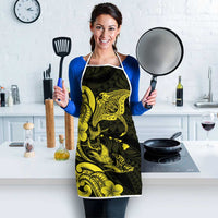 Hawaiian Manta Rays Apron Tribal Hibiscus Polynesian Tattoos Yellow Color LT03 - Polynesian Pride