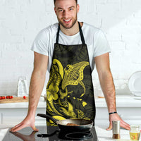 Hawaiian Manta Rays Apron Tribal Hibiscus Polynesian Tattoos Yellow Color LT03 - Polynesian Pride
