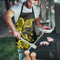 Hawaiian Manta Rays Apron Tribal Hibiscus Polynesian Tattoos Yellow Color LT03 - Polynesian Pride