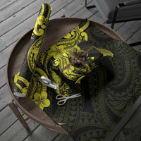 Hawaiian Manta Rays Wrapping Paper Tribal Hibiscus Polynesian Tattoos Yellow Color LT03 - Polynesian Pride