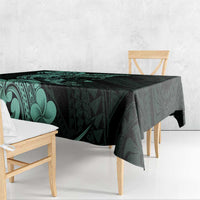 Hawaiian Manta Rays Tablecloth Tribal Hibiscus Polynesian Tattoos Turquoise Color LT03 - Polynesian Pride