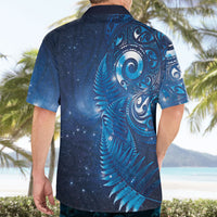 Aotearoa New Zealand New Year Hawaiian Shirt Tribal Koru Tattoo Blue Galaxy Maori Silver Fern LT03 - Polynesian Pride